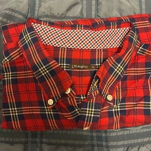 J.Mclaughlin Mens Red Flannel (Style not material) Button Down Shirt (Size XL)